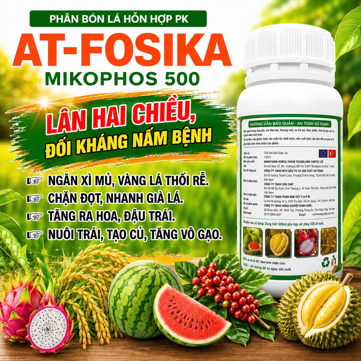 AT-Fosika (Mikophos 500) - Chai 500ml
